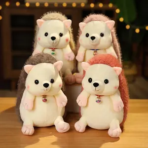 custom logo hedgehog plush toys hand made super soft cute stuffed animal