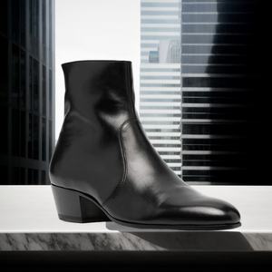 <span class=keywords><strong>Chelsea</strong></span> Primavera/Verano Europa y América Nuevo producto Moda Cremallera lateral puntiaguda Botas elevadas - Product Image 3