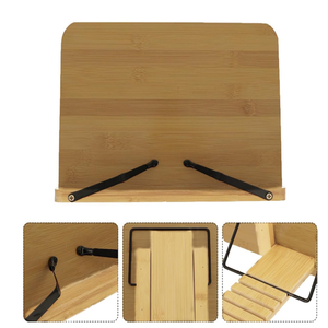Support de livre ergonomique en bois, nouveau design, pour lire sans utiliser les mains, support de livre de recettes en bois - Product Image 2