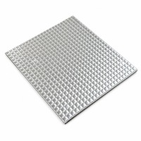Feuille de butyl gaufrée carrée 40x25cm, 1,5mm, 10 pièces par boîte, tapis insonorisant auto-adhésif pour isolation phonique automobile, portes et toitures