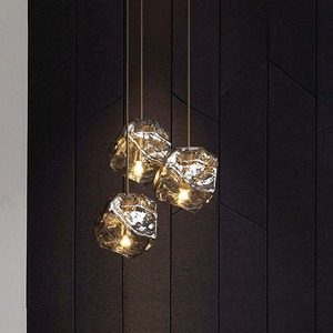 Lampadario a sospensione moderno a testa singola in vetro decorativo per villa, cucina, soggiorno, <span class=keywords><strong>LED</strong></span> - Product Image 5