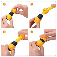 Ensemble de raccords rapides pour tuyau d'arrosage en plastique de 1/2 pouce, écologique, pour l'arrosage des fleurs, l'irrigation des légumes, outil d'arrosage rural