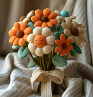 Coussin Vente Chaude Main Fleur En Peluche Jouets Hambourg En Peluche En Peluche Jouets Saint Valentin En Peluche Bouquet De Fleurs Cadeau