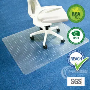 48" X 36" PVC Home Office Chair Mat For Carpet Floor Protection