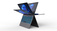 Yoga 2-en-1 ordinateur portable 14 "1920*1080 écran tactile Mental Case Logo personnalisé Logo de démarrage et clavier français/allemand/rétro-éclairé avec stylo
