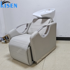 Sillón de Lavado de Cabeza Eléctrico Ajustable de Alta Calidad KISEN para Salón de Belleza, Sillón de Champú Moderno y Lujoso con Masaje de Espalda - Product Image 6