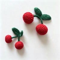Nouvelle boule de cerise 3D en crochet faite à la main Gooday GDX27, utilisable en toutes saisons pour vêtements, sacs, pendentifs, épingles à cheveux et accessoires