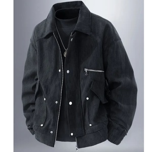 <b>Jacket</b> Manufacturer Customizes Autumn and Winter New <b>Men's</b> <b>Corduroy</b> <b>Jacket</b>, Loose and Versatile, Suitable for Casual Wear - Product Image 4