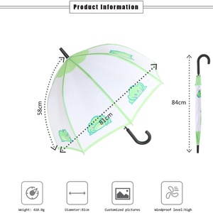 Parapluies modernes pour adultes en gros, style droit, ouverture manuelle, cadeaux d'affaires, certifiés CE, motifs mignons, couleur personnalisable, robustes - Product Image 2