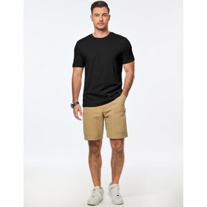 FOXA Mens T-Shirt Short Sleeve Slim Fit Knitted Crewneck Breathable Athletic <b>Tee</b> Shirt - Product Image 2