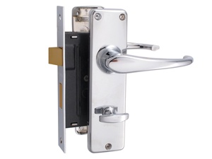 China Wholesale Price Modern Interior <strong>Door</strong> 2 Lever Aluminium <strong>Door</strong> Handle Lock Set and <strong>Door</strong> Knob Locks for Bathroom Toilet - Product Image 4