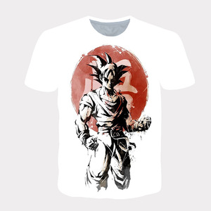 T-shirt 3D de haute qualité pour l'été, t-shirts d'anime japonais, hauts pour hommes, streetwear, t-shirt Super <span class=keywords><strong>Saiyan</strong></span> élégant, t-shirts Goku - Product Image 3
