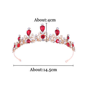 Élégant Plein Grand Strass Étincelant De Mariée Mariage Pageant Couronne Coiffe Princesse Couronne Cristal Alliage Cheveux Accessoires - Product Image 6