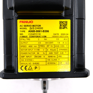 Motor AC Original Fanuc A06B-0061-B306 para Máquinas, Robótica, Automatización, Alta Precisión de Posicionamiento, Plástico, Japón 3-12 - Product Image 5