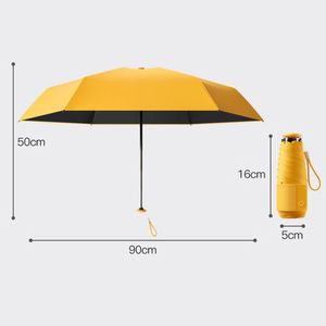 Nouveau parapluie ultraléger anti-UV 5 plis avec sac, protection solaire de voyage, parapluies portables pour femmes et adultes - Product Image 3