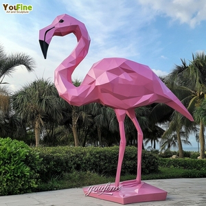 Centro comercial Decoración <span class=keywords><strong>Acero</strong></span> inoxidable Flamingo Metal Escultura - Product Image 2
