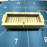 Plateau professionnel double couche en métal doré pour jetons de poker, 14 rangées, capacité 1000 jetons, boîte de rangement verrouillable en acier pour casino