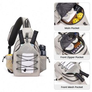 Free Sample Fashion Travel Polyester Pickleball <b>Bag</b> <b>Crossbody</b> Pickleball <b>Bag</b> for <b>Men</b> Women Lightweight <b>Crossbody</b> Chest Backpack - Product Image 2