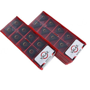 เม็ดมีดคาร์ไบด์ทังสเตน Valax TNMG160412 รูปทรงข้าวหลามตัด สำหรับงานกลึงภายนอก เคลือบ PCD สำหรับเครื่องกลึง CNC ผลิตในประเทศจีน - Product Image 1