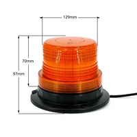 Balise clignotante LED magnétique ambre 60 LED SMD 5730 IP66 12-24V, clignotement rotatif et intermittent, micro-dôme lumineux