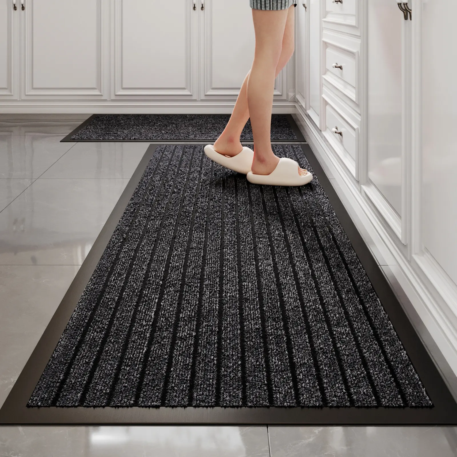 Kitchen door carpet Rug Non-Skid non-slip rubber Floor Kitchen Mats Set with Anti-slip rubber backing