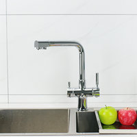 Robinet 3 en 1 sans métal 3 Wege Wasserhahn Niederdruck Metallfrei Robinet 3 voies pour purificateur Robinet d'eau de cuisine