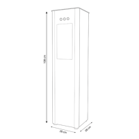Distributeur d'eau électrique chaud et froide de base, filtration 3 voies, capacité 20L, modèle 330806-PR pour usage commercial hôtelier