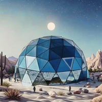 Tente en verre trempé triangulaire, poteaux en aluminium, imperméable, durable, résistant aux UV, capacité de 6 personnes pour une utilisation en extérieur, hôtel