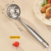 Cuillère en titane pur SANOSH, cuillère à soupe à long manche, écumoire, antibactérienne, anti-moisissure, passe au lave-vaisselle, légère