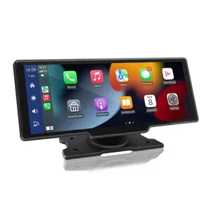 10.26 inch Xe DVR âm thanh Carplay tầm nhìn ban đêm ống kính kép Dashcam 4k Xe DVR máy ảnh Dash Cam