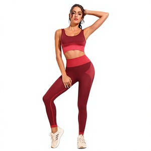 Seamless Light Blue Yoga Set High Waist <b>Leggings</b> <b>Crop</b> Top Convertible Straps 2 Piece Solid Color Full Length Water Front - Product Image 6