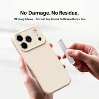 Support de téléphone pour lit, simple et compact, pliable, magnétique, léger, avec coussinet adhésif, auto-adhésif, en métal, pour téléphones