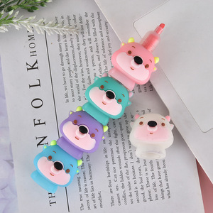 Petit quantité minimale de commande Stock vache chien ours design cadeaux créatifs 5 coloré mignon <span class=keywords><strong>kawaii</strong></span> <span class=keywords><strong>surligneur</strong></span> à empiler pour enfants étude <span class=keywords><strong>dessin</strong></span> stylo de marque - Product Image 3