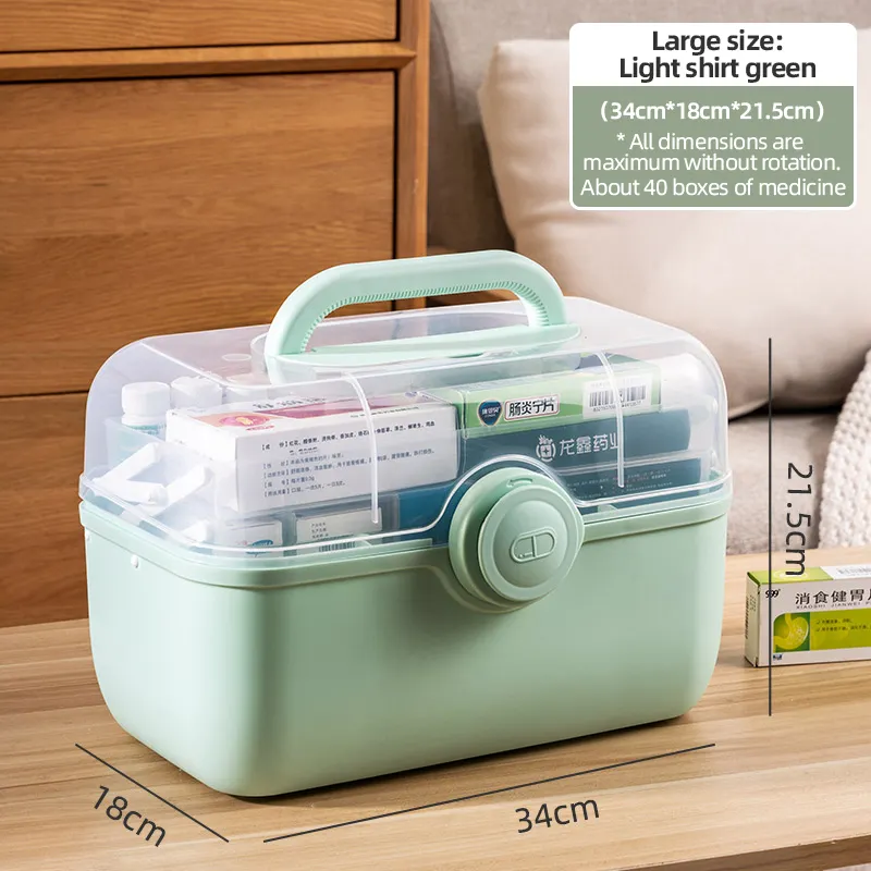 Familie Noodgeval Populaire Medicijndoos Organizer Opslag EHBO Clear Container Noodkit Plastic Medische Doos