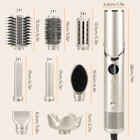 Brosse Sèche-Cheveux 8-en-1 : Kit Coiffant Ionique avec Lisseur, Fer à Boucler et Volumisant – Outils de Coiffure Professionnels pour Salon