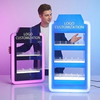 Présentoir de Comptoir Multi-Niveaux en Acrylique Transparent Haut de Gamme pour Magasin de Tabac, Vente en Gros et Personnalisation