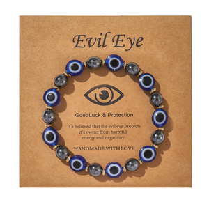 Europa y los Estados Unidos Joyería Piedra natural Pulsera con cuentas geométricas marea 8mm Pulsera con cuentas elásticas - Product Image 2