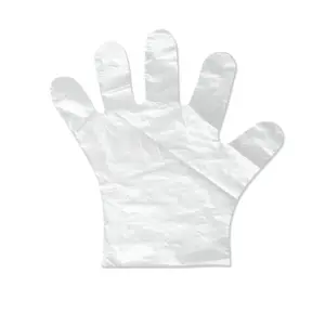 Tek kullanımlık şeffaf hdpe plastik çocuk polietilen eldiven ucuz el eldiven gıda sınıfı eldiven
