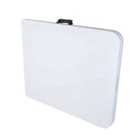 Table pliante en plastique, tables portables pour dîners, fêtes, jeux de cartes, pique-niques, camping, blanc granit, extérieur
