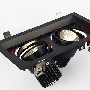 <span class=keywords><strong>Spot</strong></span> encastré rectangulaire noir à une tête 12W pour <span class=keywords><strong>plafond</strong></span>, éclairage LED - Product Image 3