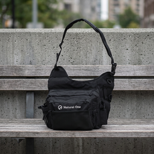 Sac à bandoulière de pêche à la mouche en polyester imperméable à une face, avec porte-canne intégré, pour activités de plein air, modèle Natural One P60, conception monocouche - Product Image 2
