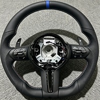 Volant sport en cuir noir plat M Sport adapté aux BMW F10 F30 F31 F32 F20 E90 E87 E92 X6 E71 X5 E70 F15 F16