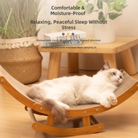 Lit à bascule pour chat en carton ondulé, griffoir et jouet à aiguiser les griffes, durable quatre saisons, design simple