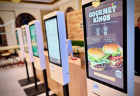 Makanan pesanan Checkout sentuh Layanan Mandiri layar sentuh kios pembayaran interaktif untuk KFC/sweter/restoran kios pemesanan mandiri