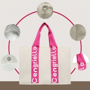 Wholesale Fashion New Trending Shopping Organic Custom Cotton Canvas Luxury Women's <b>Tote</b> <b>Bags</b> - Product Image 3