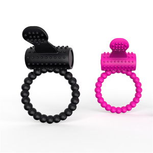 Silikon elektrikli horoz halka vibratör gecikmeli boşalma araçları yetişkin için Penis esaret erkek bekaret cihazı - Product Image 3