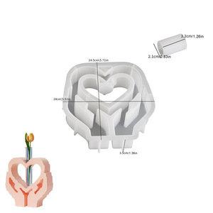 Nueva llegada tendencia molde de silicona tubo de ensayo jarrón amor arco hidropónico tanque planta flor soporte para manualidades DIY decoración del hogar - Product Image 6