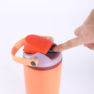 Nuevo producto, botella de agua de viaje aislada al vacío de acero inoxidable de doble pared reutilizable de 40OZ con tapa con asa - Product Image 6