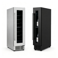 Refrigerador de Vino Vertical Pequeño L-Slim, Enfriador de Vino Independiente con Temperatura Constante, Gabinete de Vino para el Hogar