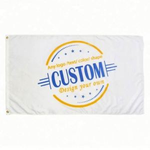 Digital Printing Size Any Design Premium Fabric White Round Logo Outdoor Use Custom Flags, <b>Banners</b> - Product Image 5